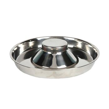Stainless Steel Pet Bowl Slow Feeder Dish Puppy Dog Cat Food Feeding Weaning Bowl - L