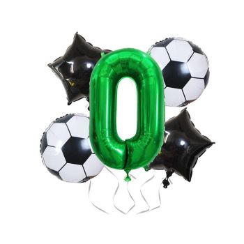 32 Inch Green Soccer Balloons 5 Pieces Set World Cup Birthday Party Decoration - 1