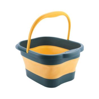 Folding Foot Spa Pedicure Bath Massage Tub Bucket Feet Basin Therapy Luxury - Blue