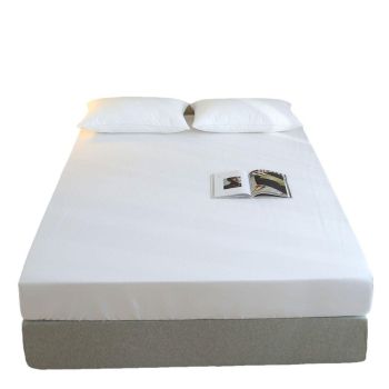 Single 96x200cm Hotel Bedding White Cotton Satin Bedspread - Cotton single jet satin-80x80s