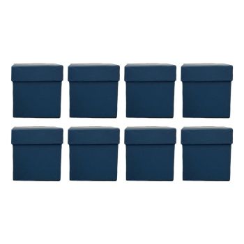 Square Gift Boxes 8pcs Empty Packaging Boxes for Favour Party Wedding Storage - Red-20x16.5cm