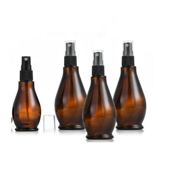 30-100Ml Amber Glass Essential Oil Spray Roller Bottles Mist Sprayer Containers - 30 ML 5PCS