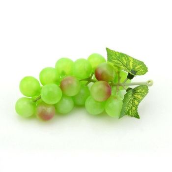 10Pcs Lifelike Artificial Grapes Decorative Fake Fruit for Weddings & Decor - Green