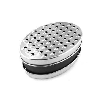 Stainless Steel Kitchen Cheese Grater with Container Storing Fruits Cheese Box - Pink