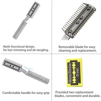 2 Sided Razor Clipper Comb Pet Hair Trimmer Grooming Cutter Dogs Cats Puppy