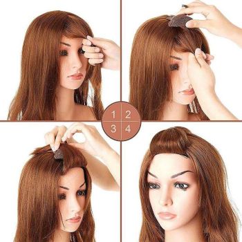 2Pcs Diy Invisible Hair Volume Increase Fluffy Puff Sponge Pad Clip Comb Girls