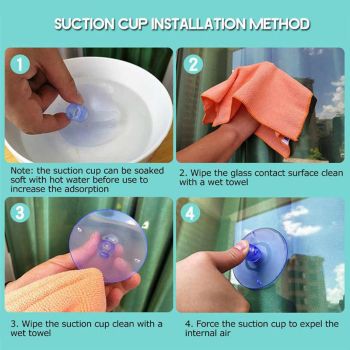 Cat Window Bed Suction Cup Hammock Black Breathable Hanging Seat 55x35cm