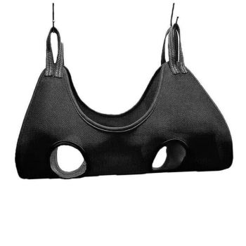 L Size Hammock Helper Pet Dog Cat Grooming Restraint Bags For Bathing Trimming Nail - Black