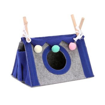 Hamster Tent Small Pet Hideout Pig Possum House Cool Triangle Nest Shelter - Pink