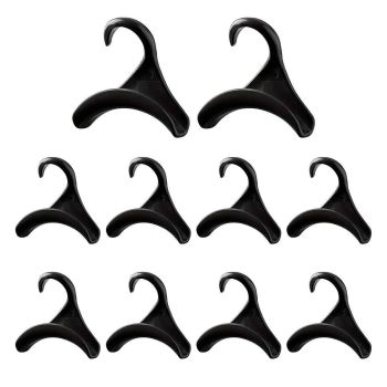 10PCS Wardrobe Plastic Storage Rack Hook Multi-Purpose Hanger Tie Scarf Holder - White