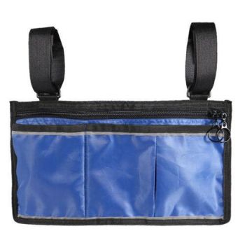 Waterproof Organizer Side Bag for Wheelchairs and Walkers - Black
