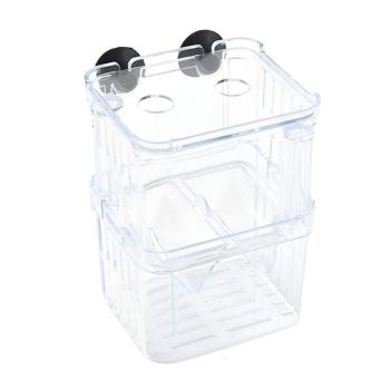 Guppy Breeding Aquarium Fish Tank Hatchery Isolation Breeder Rearing Box - L-13*10*7cm