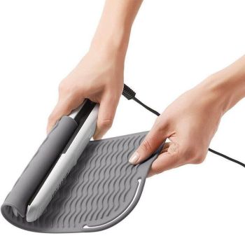 Hair Styling Tools Heat Resistant Mat for Curling Iron Flat Iron Straightener Pad - Grey