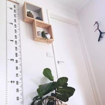 Canvas Wall Hanging Height Chart Ruler 200x20cm for Growth Tracking