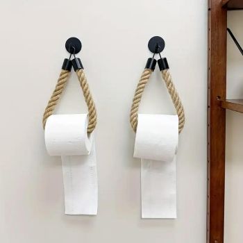 Black Wall Mounted Paper Towel Holder Hanging Roll Dispenser Kitchen Storage