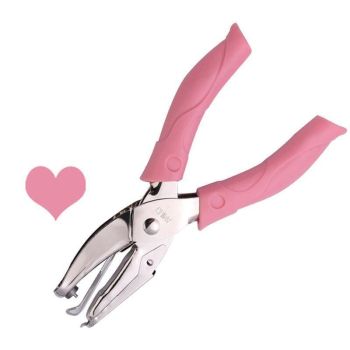 Circle/Heart/Star Shaped Metal Hole Punch Pliers - Paper Hand Puncher - 5.5mm heart