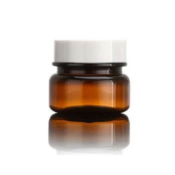 10pcs PET Plastic Cosmetic Bottles Refillable Travel Face Cream Containers - 30ml-Brown+White-Double