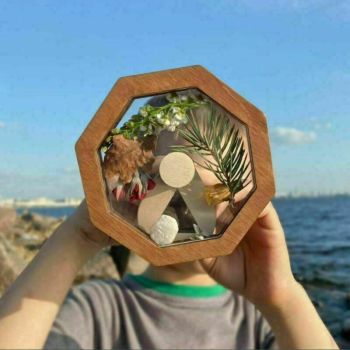 Handmade Wooden DIY Kaleidoscope Kit Outdoor Craft Toy Gift for Early Learners