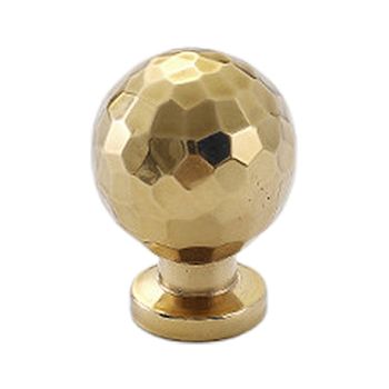 Gold Hammer Ball Handle Knob Closet Door Pull Drawer Handle Wardrobe Hardware - Flat Round Shape