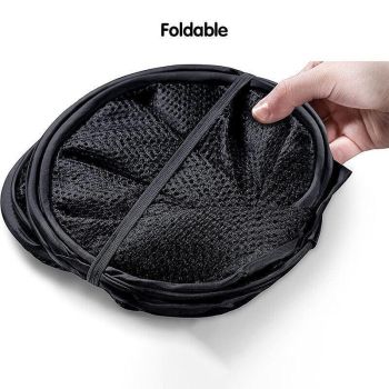 2PCS Foldable Mesh Laundry Hampers with Handles and Pocket for Clothes Storage