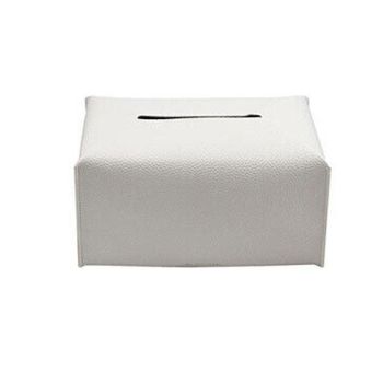 Large Size Tissue Box Dispenser Paper Holder Napkin Case Pu Leather Cover - Green
