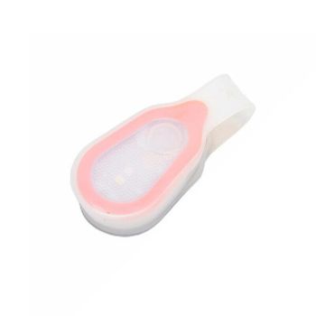 LED Clip On Flashlight Night Visibility Light for Nursing Running and Work Use - Red