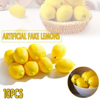10PCS Lifelike Artificial Lemons for Home and Party Decor