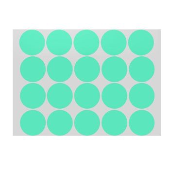 Green Assorted Sizes Colour Sticker Dots Adhesive Round Labels Circular Spot Scrapbook - 100mm*2 Dots