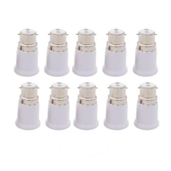 4/10x B22 To E27 Light Socket Adapter Bayonet Lamp Base To Edison E27 Bulb Screw - Light Socket-10pcs-450457