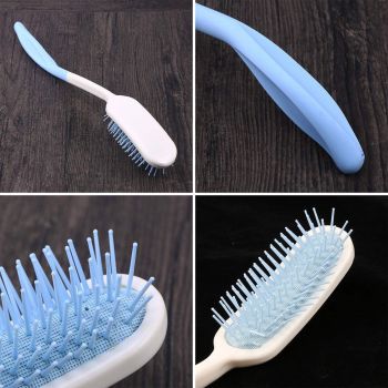Extra Long Handle Comb Teeth and Brush for Elderly Easy Grip Hair Care Tool