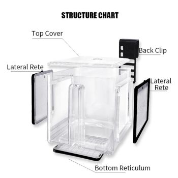 Acrylic Fish Isolation for Aquarium Guppy Fry Tropical Fish Breeding Growth Box