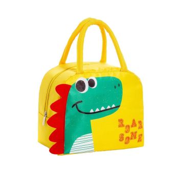 3D Bento Lunch Bag Cartoon Handbag Insulated Food Box Bag for Students LunchTote - Pink Rabbit