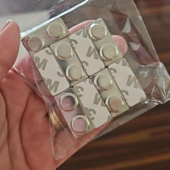 10x Magnetic Name Badge Tag Fastener Attachment Self Adhesive Strong Magnet NEW