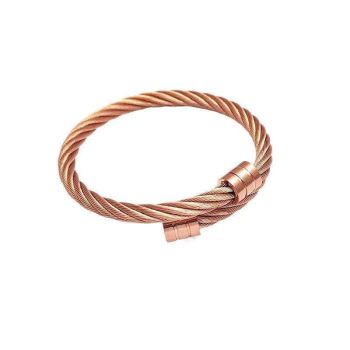 Lymph Drainage Magnetic Bracelets  Crainoc Titaniumion Osimium Bangle NEW - Gold