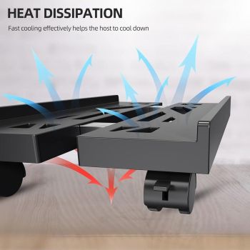 Plastic Computer Case Bracket Retractable Mobile Host Shelf for Under Desk Use