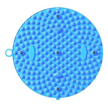 37/55cm Soft Silicone Circular Foot Mat with Textured Surface - Purple-55cm