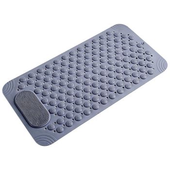 Non Slip Floor Pad Bathroom Tub Mat Bath Shower Mat with Round Massage Point - Pink