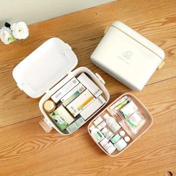 Medicine Cabinet Household Organizer Storage Emergency First Aid Kit Organizer