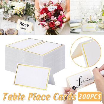 200pcs Guest Seat Name Card Writable Table Message Card Wedding Party Place Card