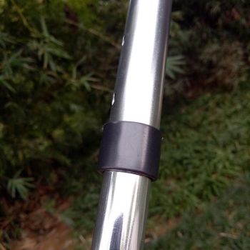 Metal Walking Stick Travel Retractable Cane Pole Compact Adjustable Lightweight - Blue