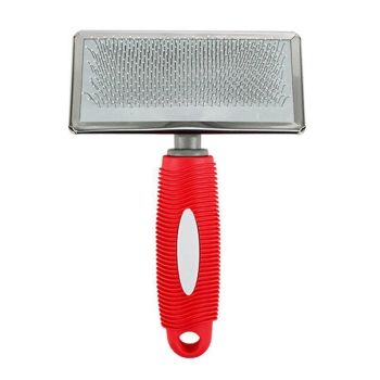 L Size Hair Shedding Grooming Trimmer Comb Brush Slicker Undercoat Rake Pet Dog Cat - Red