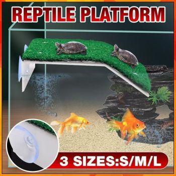 Turtle Basking Platform Ramp Reptile Tank Ladder Resting Terrace Simulation - S