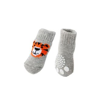 Dog Socks Non-Slip Grip Slip Anti-Slip - Puppy Cat Pet Shoes Slippers S Size - Red Heart