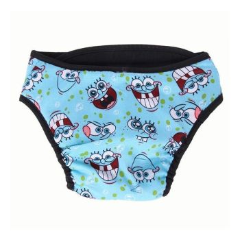Washable Female Pet Dog Cat Nappy Diaper Physiological Pants Panties Underwear Blue - XS