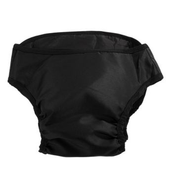 Washable Female Pet Dog Cat Nappy Diaper Physiological Pants Panties Underwear Black - XS
