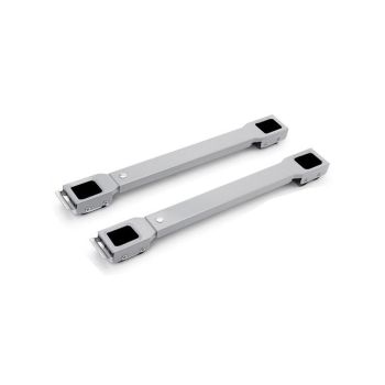 2pcs Adjustable Refrigerator Washing Machine Base Stand Movable Support Shelf - Grooved