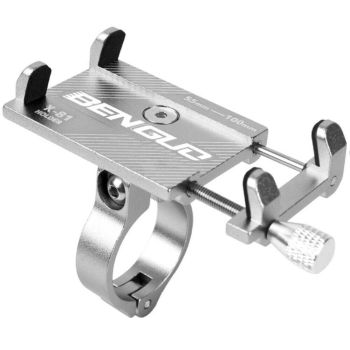 Aluminium Alloy Bicycle Phone Holder Handlebar Mount For Bike Motorcycle - Black