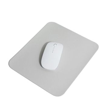 Pu Leather Gaming Mouse Pad Desk Mat Anti-Slip Speed Mousepad 22X22Cm Waterproof - Black