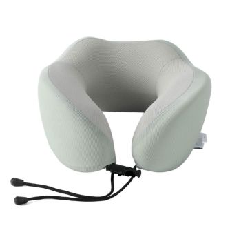 Memory Foam U Shaped Neck Pillow Travel Portable Office Nap Support Pillow - Grey