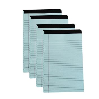 4PCS Tearable Lined Notepad Simple Design Colourful Memo Pad Notebook - White